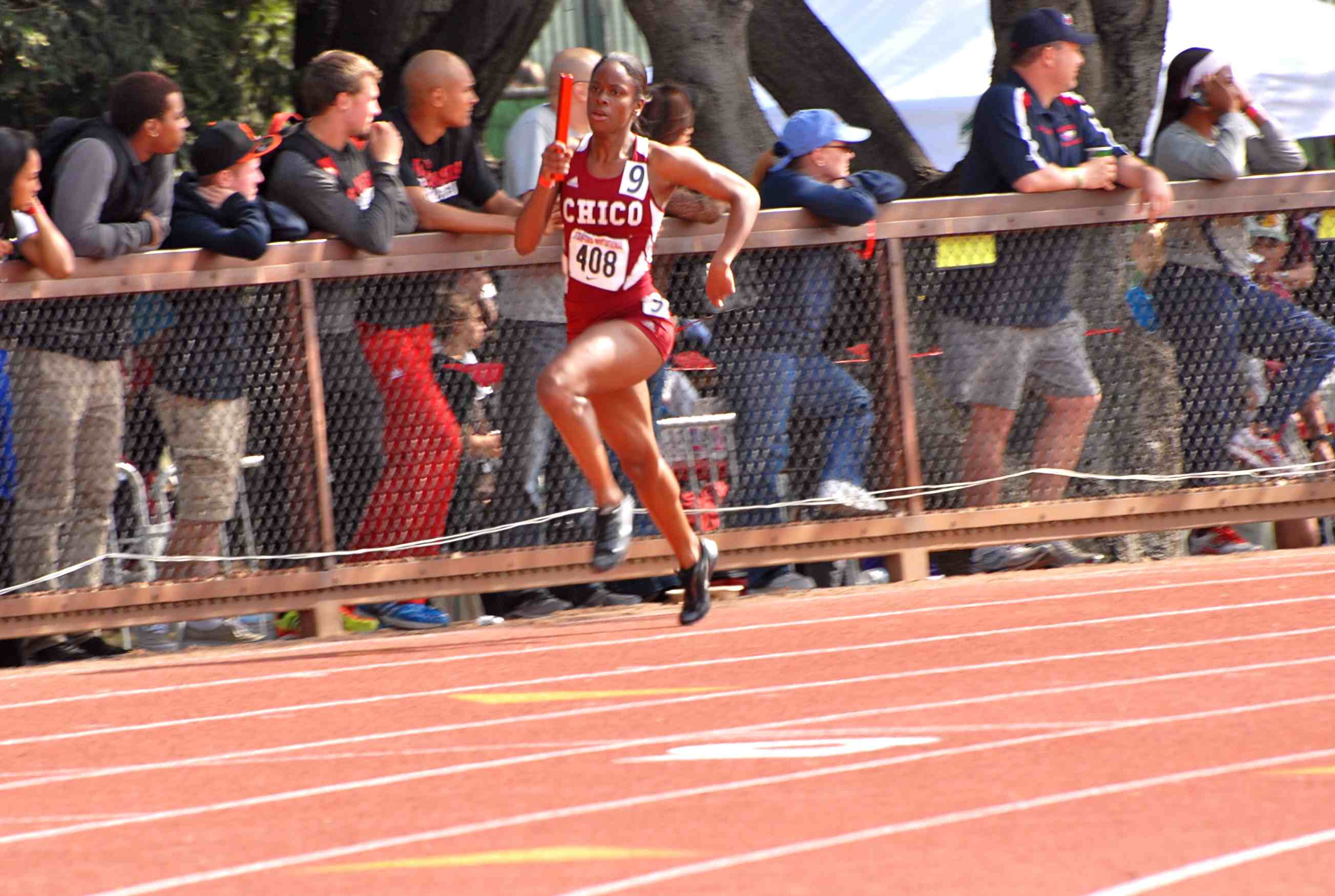 Lead off runner Nicole Cooper